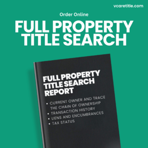 Full property title search in usa