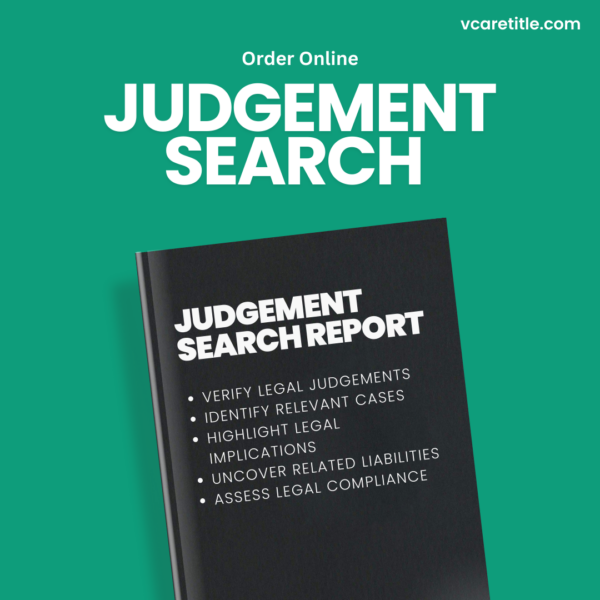 Judgement Search Report