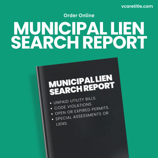 Municipal Lien Search Report